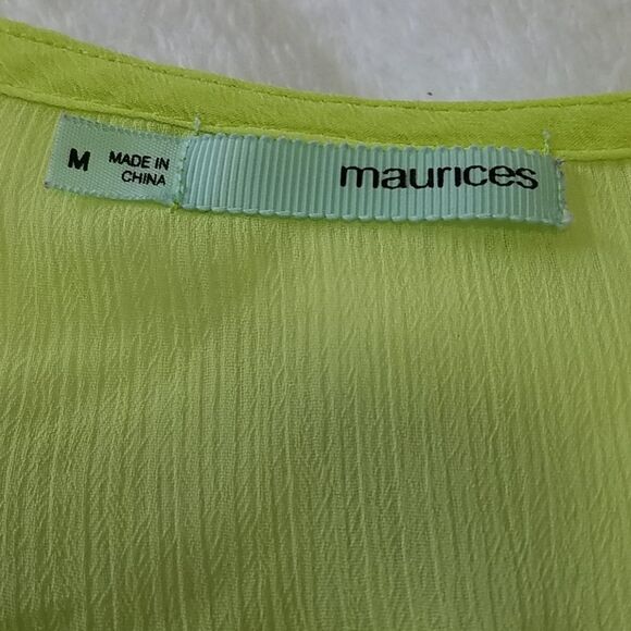 Maurices Neon Green Lace Dress (Medium) - Picture 4 of 5